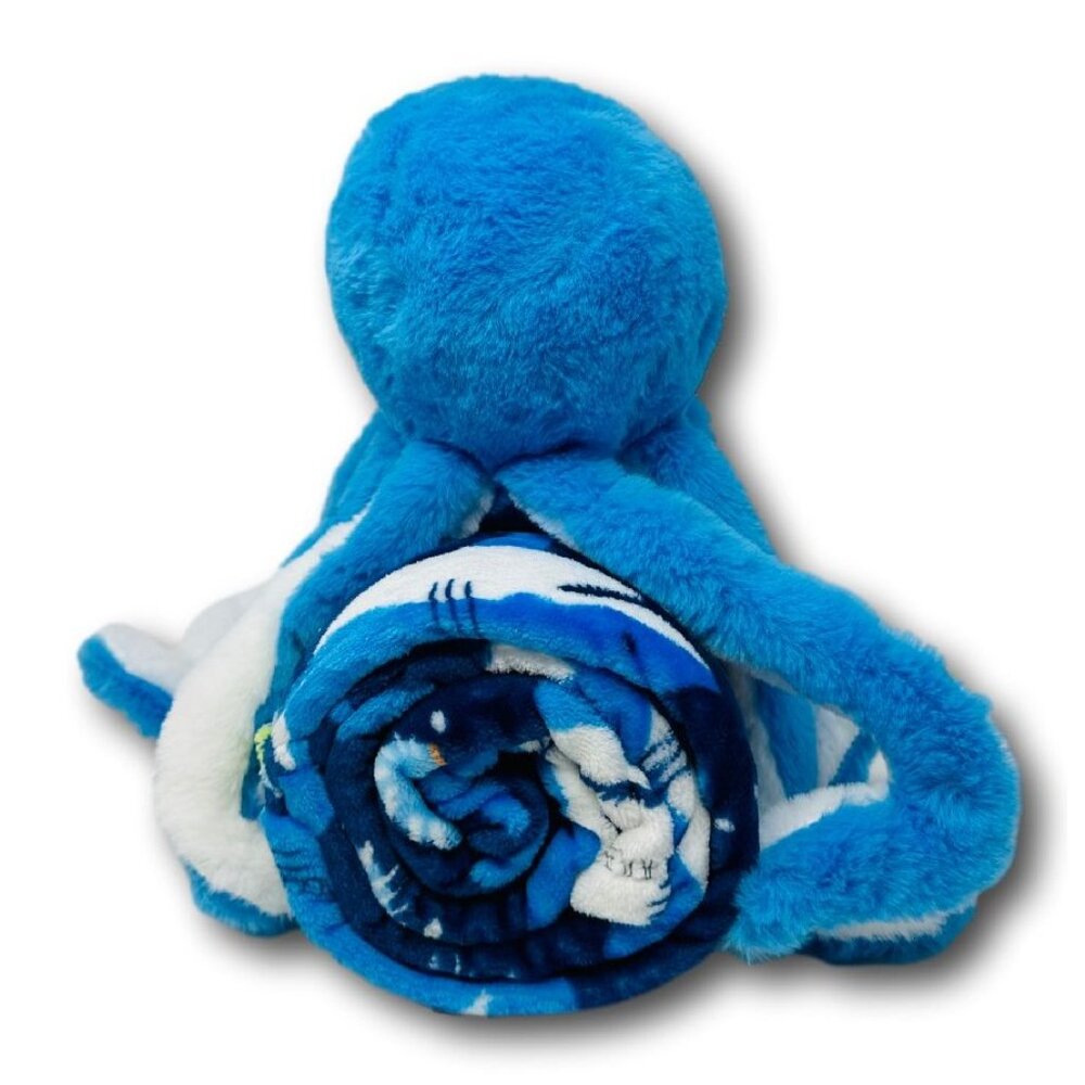 Tommy Bahama Kids Faux Fur Octopus Plush & Throw Blanket Set - Picture 6 of 7